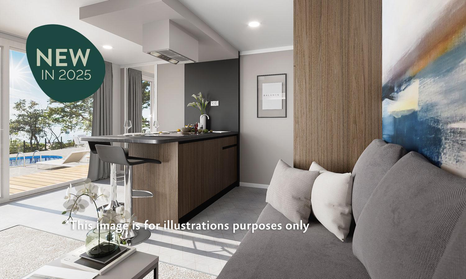 Aminess Style Glamping Villas & Holiday Homes Atea Njivice Exterior photo Interior of a typical apartment